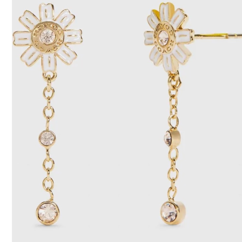 Coach Daisy Drop Earrings NWT‎ - Picture 6 of 6